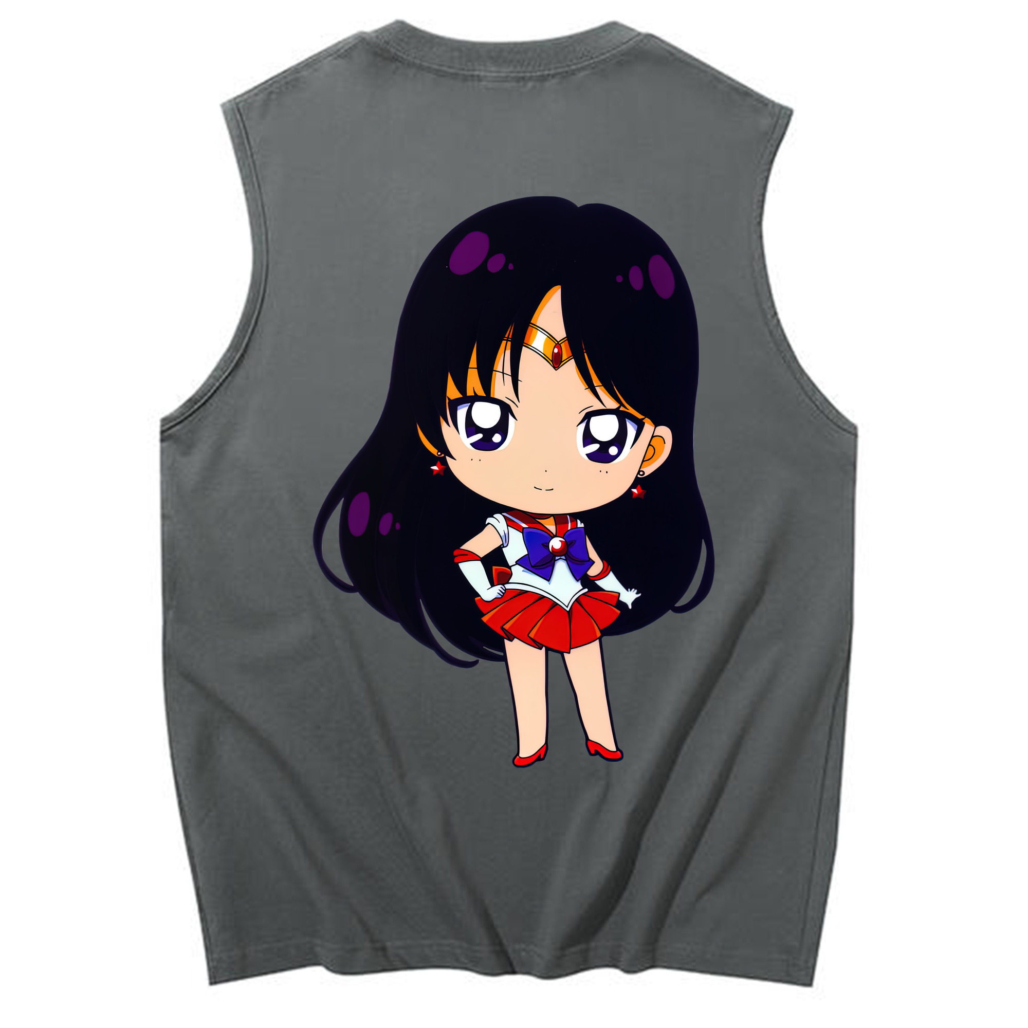 （画像用） 美少女戦士セーラームーン 火野レイ ひの レイ Sailor Moon Hino Rei （セーラーマーズ,Sailor Mars） コットン100％タンクトップ（背面プリント）